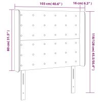 vidaXL Sänggavel med kanter cappuccino 103x16x118/128 cm konstläder - Bild 9