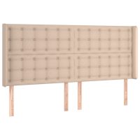 vidaXL Sänggavel med kanter cappuccino 203x16x118/128 cm konstläder - Bild 2