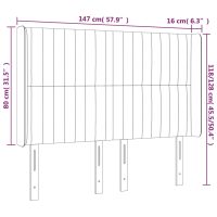 vidaXL Sänggavel med kanter svart 147x16x118/128 cm sammet - Bild 9