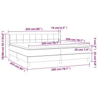 vidaXL Ramsäng med madrass blå 200x200 cm tyg - Bild 7