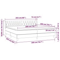 vidaXL Ramsäng med madrass blå 200x200 cm tyg - Bild 7