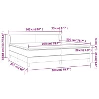 vidaXL Ramsäng med madrass blå 200x200 cm tyg - Bild 7