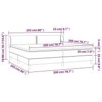 vidaXL Ramsäng med madrass blå 200x200 cm tyg - Bild 7