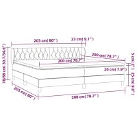 vidaXL Ramsäng med madrass blå 200x200 cm tyg - Bild 7