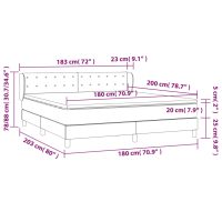 vidaXL Ramsäng med madrass grå 180x200 cm konstläder - Bild 7