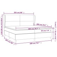 vidaXL Ramsäng med bäddmadrass cappuccino 200x200 cm konstläder - Bild 7