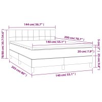 vidaXL Ramsäng med madrass blå 140x200 cm tyg - Bild 7