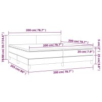 vidaXL Ramsäng med bäddmadrass cappuccino 200x200 cm konstläder - Bild 7