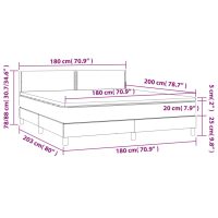 vidaXL Ramsäng med bäddmadrass cappuccino 180x200 cm konstläder - Bild 7