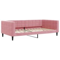 vidaXL Dagbädd utdragbar och madrasser rosa 100x200 cm sammet - Bild 4