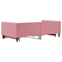 vidaXL Dagbädd utdragbar med lådor rosa 100x200 cm sammet - Bild 5