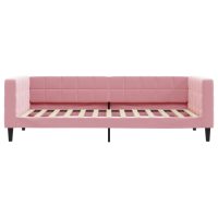 vidaXL Dagbädd utdragbar med lådor rosa 100x200 cm sammet - Bild 7