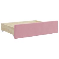 vidaXL Dagbädd utdragbar med lådor rosa 100x200 cm sammet - Bild 10