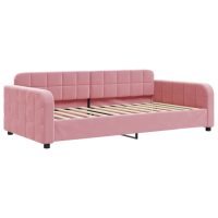 vidaXL Dagbädd med madrass rosa 90x200 cm sammet - Bild 3