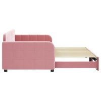 vidaXL Dagbädd utdragbar rosa 90x200 cm sammet - Bild 4