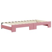 vidaXL Dagbädd utdragbar rosa 90x200 cm sammet - Bild 8