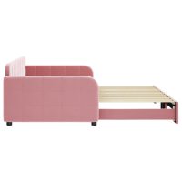 vidaXL Dagbädd utdragbar rosa 100x200 cm sammet - Bild 4