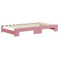 vidaXL Dagbädd utdragbar rosa 100x200 cm sammet - Bild 8