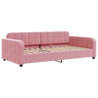 vidaXL Dagbädd utdragbar med madrasser rosa 90x200 cm sammet - Bild 4