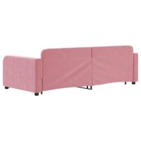 vidaXL Dagbädd utdragbar med lådor rosa 90x200 cm sammet - Bild 5