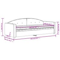 vidaXL Dagbädd med madrass blå 80x200 cm sammet - Bild 11