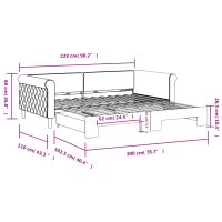 vidaXL Dagbädd utdragbar blå 100x200 cm sammet - Bild 11