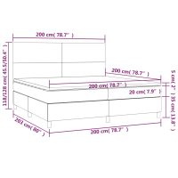 vidaXL Ramsäng med bäddmadrass cappuccino 200x200 cm konstläder - Bild 6