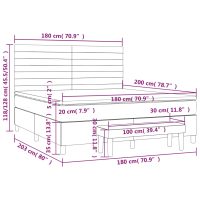 vidaXL Ramsäng med madrass blå 180x200 cm tyg - Bild 8