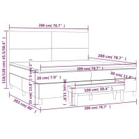 vidaXL Ramsäng med bäddmadrass cappuccino 200x200 cm konstläder - Bild 8