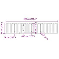 vidaXL Hundgrind med dörr vikbar 6 paneler vit 300 cm poppel - Bild 11