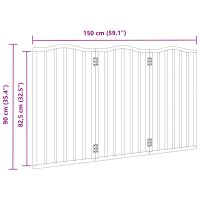 vidaXL Hundgrind hopfällbar 3 paneler vit 150 cm poppel - Bild 9