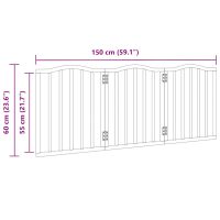 vidaXL Hundgrind hopfällbar 3 paneler svart 150 cm poppel - Bild 9