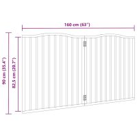 vidaXL Hundgrind hopfällbar 2 paneler svart 160 cm poppel - Bild 9