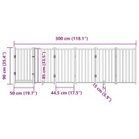 vidaXL Hundgrind med dörr vikbar 6 paneler 300 cm massivt granträ - Bild 11