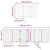 vidaXL Hundgrind med dörr vikbar 15 paneler 750 cm poppel - Bild 11