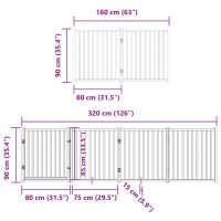 vidaXL Hundgrind med dörr vikbar 8 paneler 640 cm poppel - Bild 11