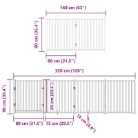 vidaXL Hundgrind med dörr vikbar 10 paneler 800 cm poppel - Bild 11