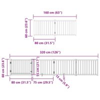 vidaXL Hundgrind med dörr vikbar 8 paneler vit 640 cm poppel - Bild 11