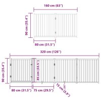 vidaXL Hundgrind med dörr vikbar 8 paneler svart 640 cm poppel - Bild 11