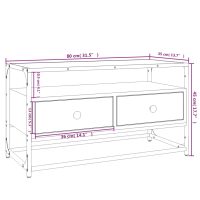 vidaXL TV-bänk svart 80x35x45 cm konstruerat trä - Bild 9