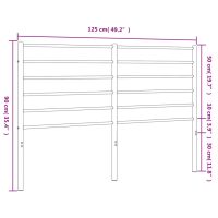 vidaXL Huvudgavel metall svart 120 cm - Bild 7