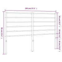 vidaXL Huvudgavel metall svart 140 cm - Bild 7