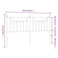 vidaXL Huvudgavel metall svart 160 cm - Bild 7