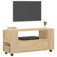 vidaXL Tv-bänk sonoma-ek 102x34,5x43 cm konstruerat trä - Bild 3