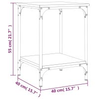 vidaXL Soffbord sonoma-ek 40x40x55 cm konstruerat trä - Bild 9