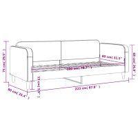 vidaXL Dagbädd gräddvit 80x200 cm tyg - Bild 8