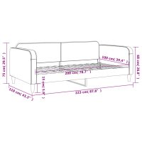 vidaXL Dagbädd gräddvit 100x200 cm tyg - Bild 8