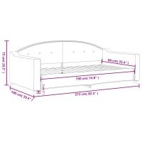 vidaXL Dagbädd ljusgrå 90x190 cm tyg - Bild 8