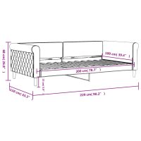 vidaXL Dagbädd mörkgrå 100x200 cm sammet - Bild 8