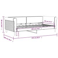 vidaXL Dagbädd svart 90x190 cm sammet - Bild 8